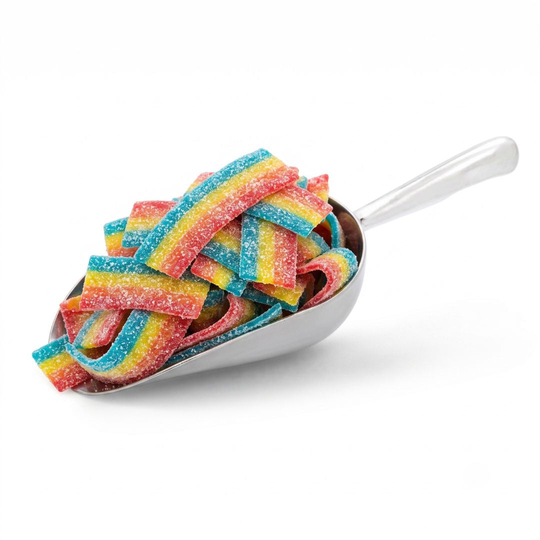 Kingsway Mini Fizzy Rainbow Belts Sweet Jar by Mr Simms