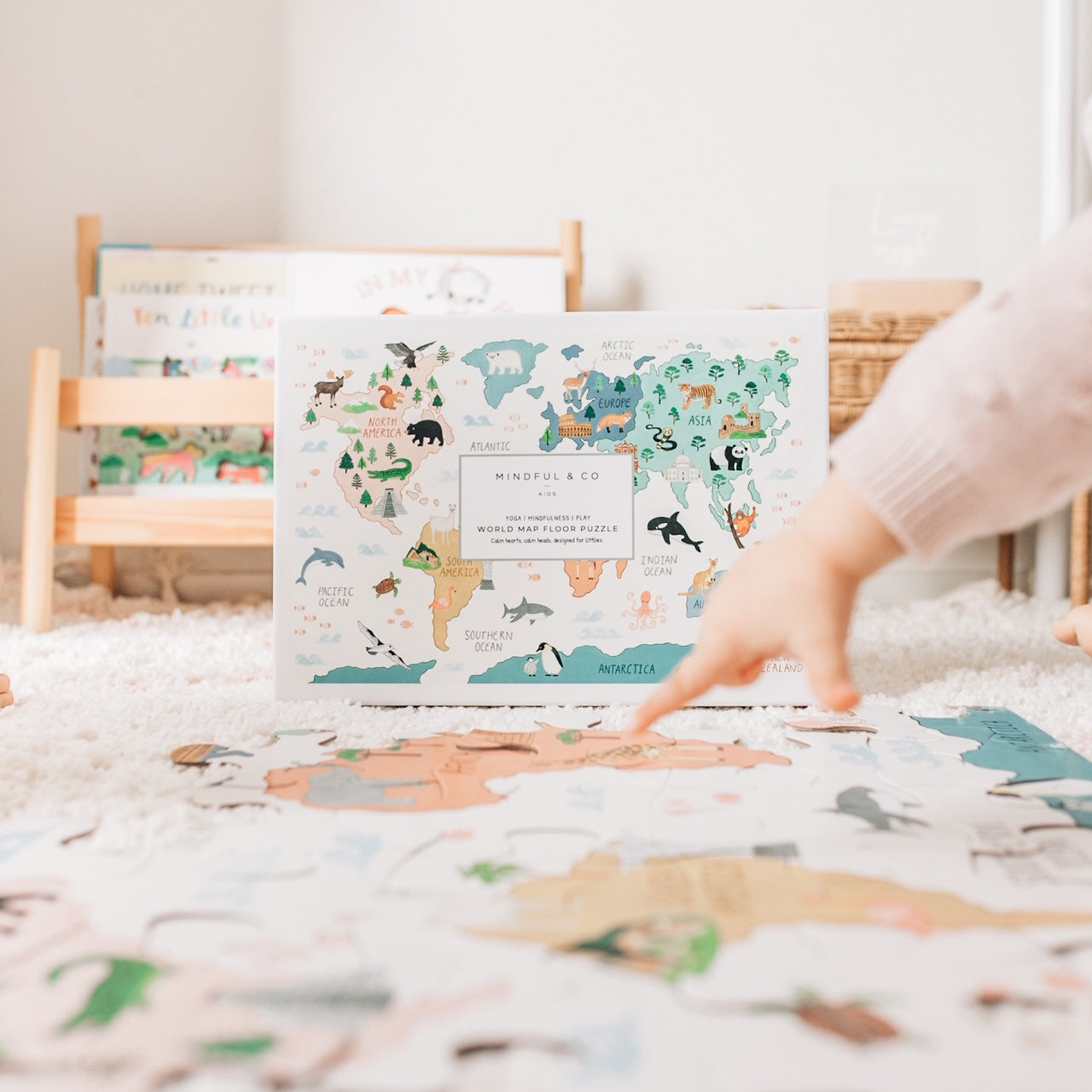 World Map Floor Puzzle by Mindful & Co Kids