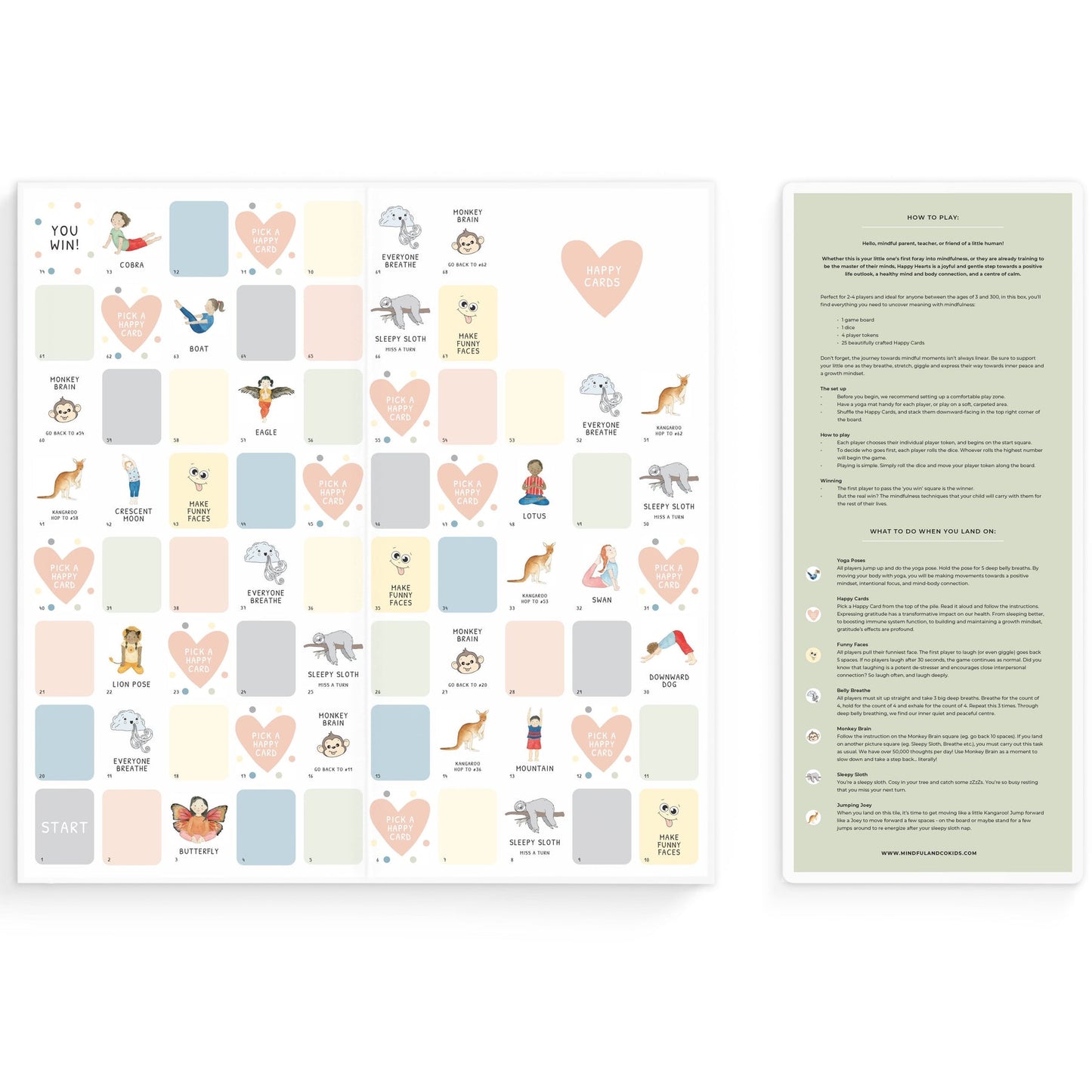 Happy Hearts Board Game by Mindful & Co Kids