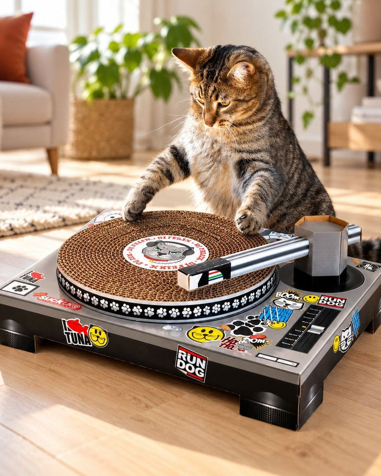 DJ 唱盤貓咪抓板