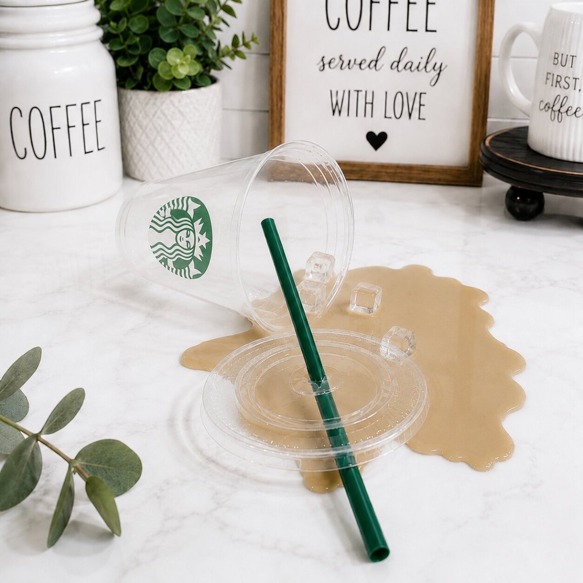 Fake Spilled Coffee Prank Prop - BetterThanFlowers