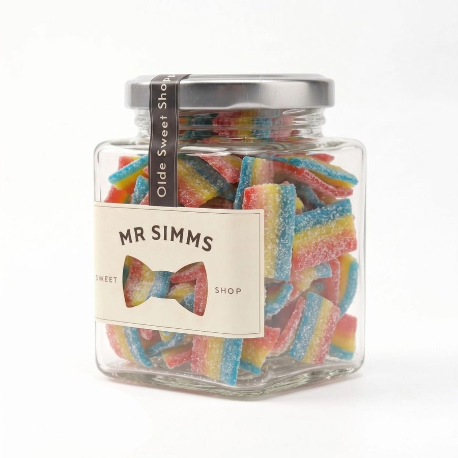 Kingsway Mini Fizzy Rainbow Belts Sweet Jar by Mr Simms - BetterThanFlowers