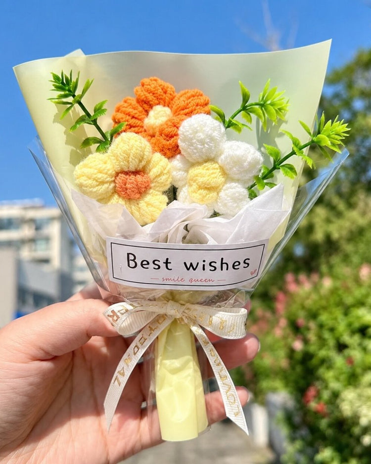 Mini Crochet Flower Bouquet (Multiple Color Options) - BetterThanFlowers