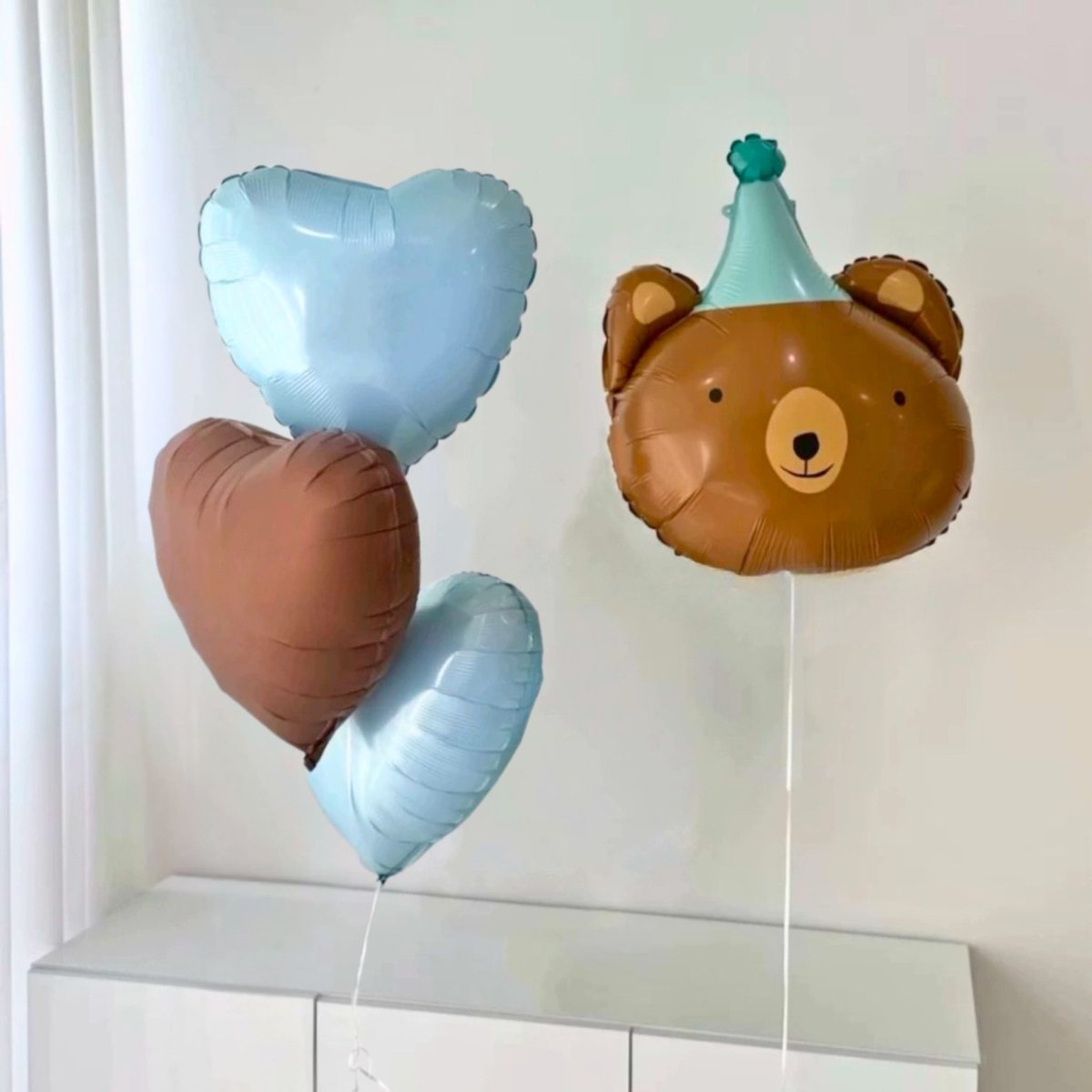 Party Bear with Heart Balloons in a box - BetterThanFlowers