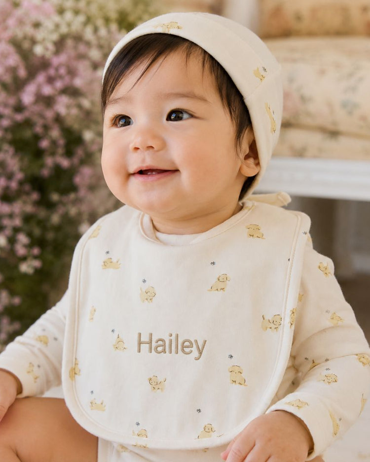Personalized Organic Cotton Bib by Jamie Kay (Multiple Design Options) - BetterThanFlowers