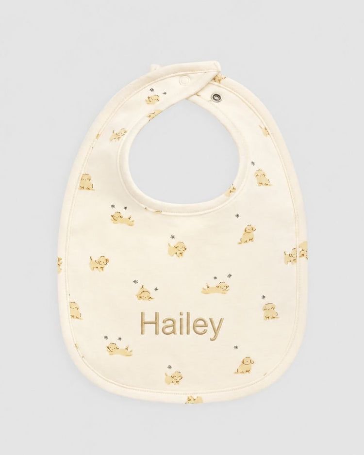 Personalized Organic Cotton Bib by Jamie Kay (Multiple Design Options) - BetterThanFlowers
