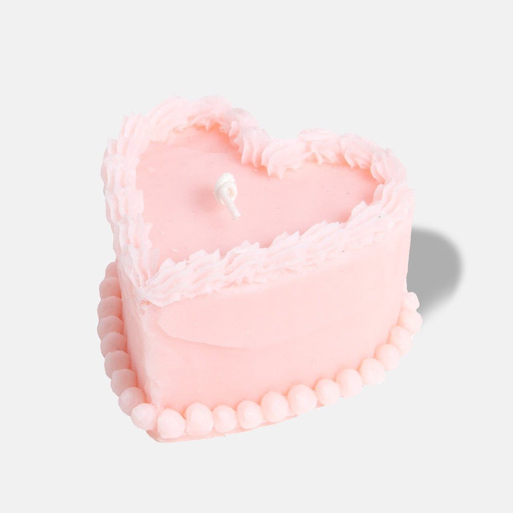 Pink Heart Shaped Cake Candle - BetterThanFlowers