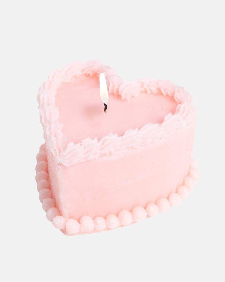 Pink Heart Shaped Cake Candle - BetterThanFlowers