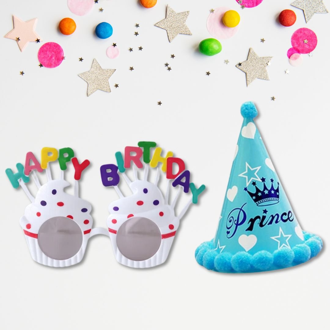 王子生日派對套裝 (眼鏡+帽) - BetterThanFlowers