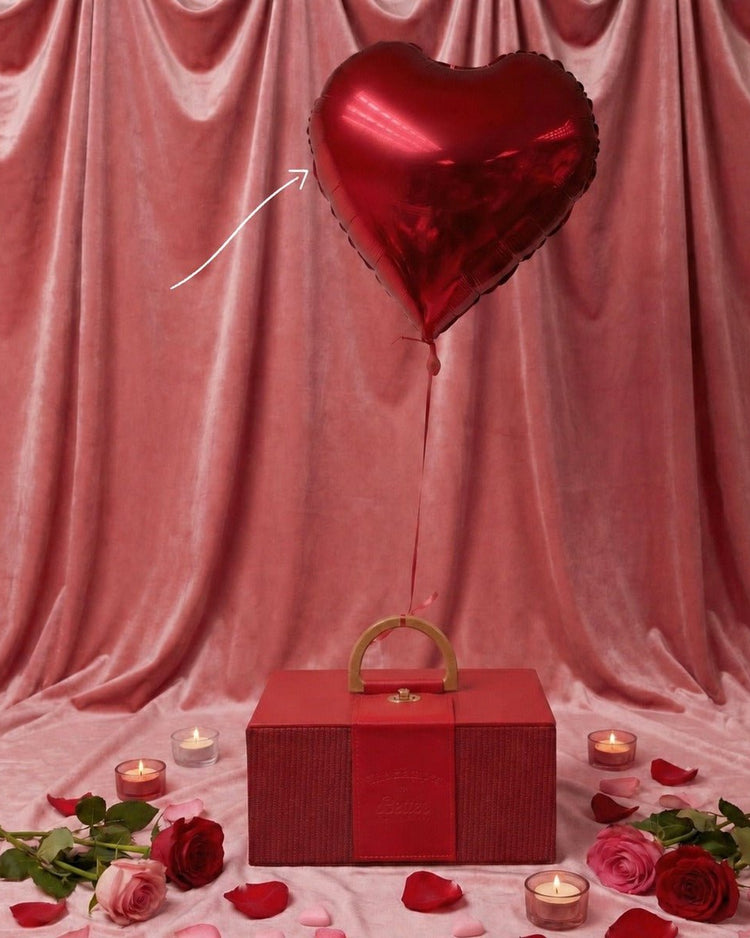 Red Heart Shaped Balloon attached to your Hamper - BetterThanFlowers