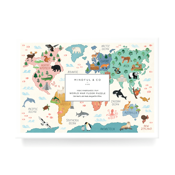 World Map Floor Puzzle by Mindful & Co Kids - BetterThanFlowers