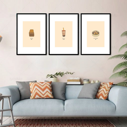 FOOD TRIPTYCH BUNDLE Hong Kong Illustrations by Graphik' Re!collection - BetterThanFlowers