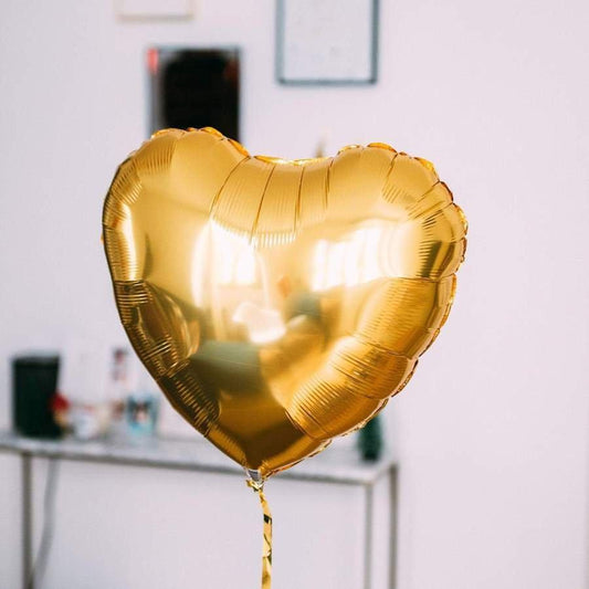 Gold Heart Shaped Balloon - BetterThanFlowers