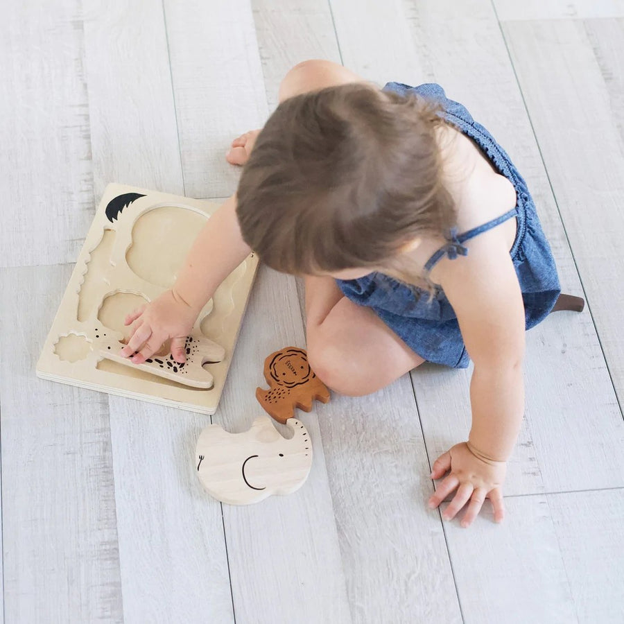Safari Animals Wooden Tray Puzzle - BetterThanFlowers