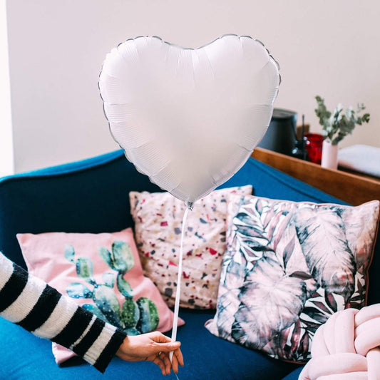 White Heart Shaped Balloon - BetterThanFlowers