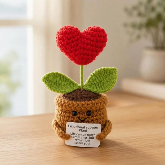Handmade Crochet Emotional Support Heart Plant