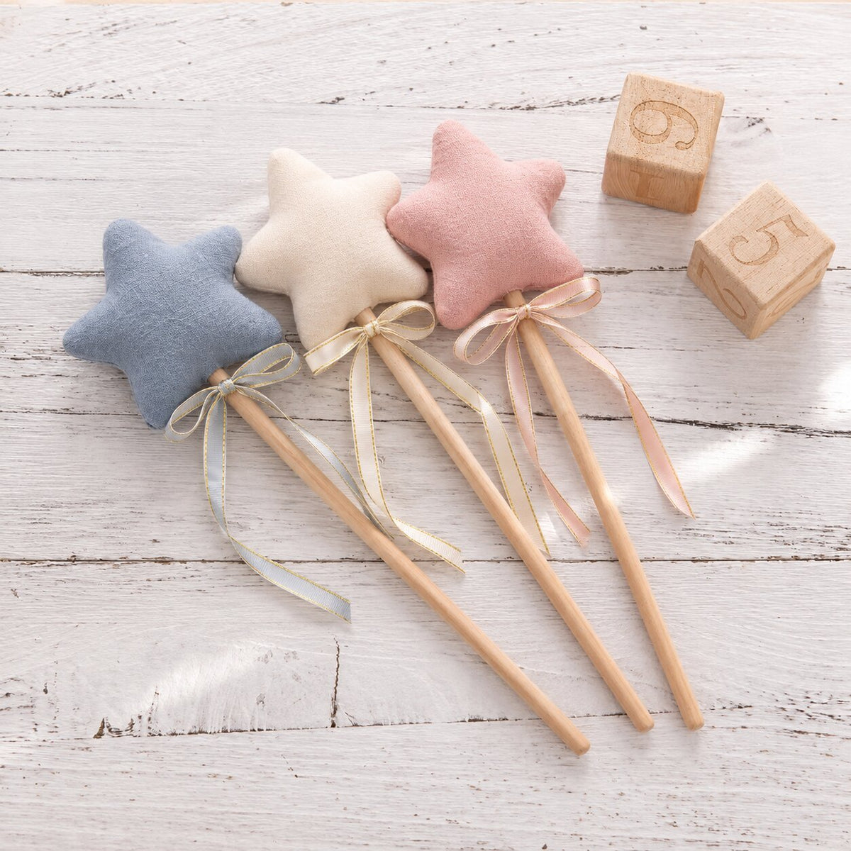 Birthday Star Wand Rattle (Multiple Color Options)