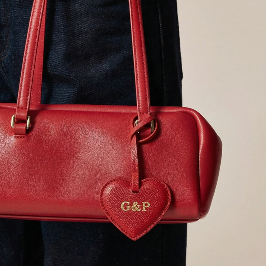 Personalized Leather Bag Charm (Multiple Color Options)