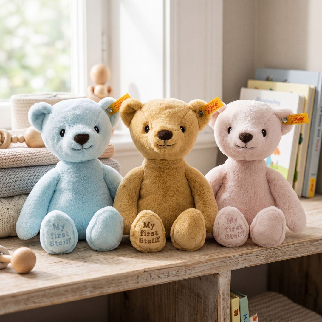 Steiff 柔軟毛絨玩偶系列 - 我的第一隻 Steiff 泰迪熊（多種顏色可選）