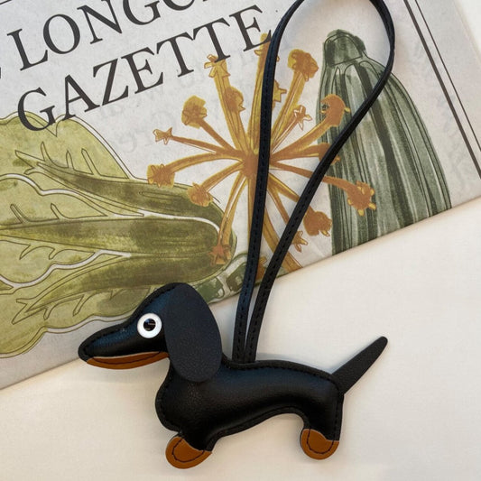 Black Leather Dachshund Charm - BetterThanFlowers