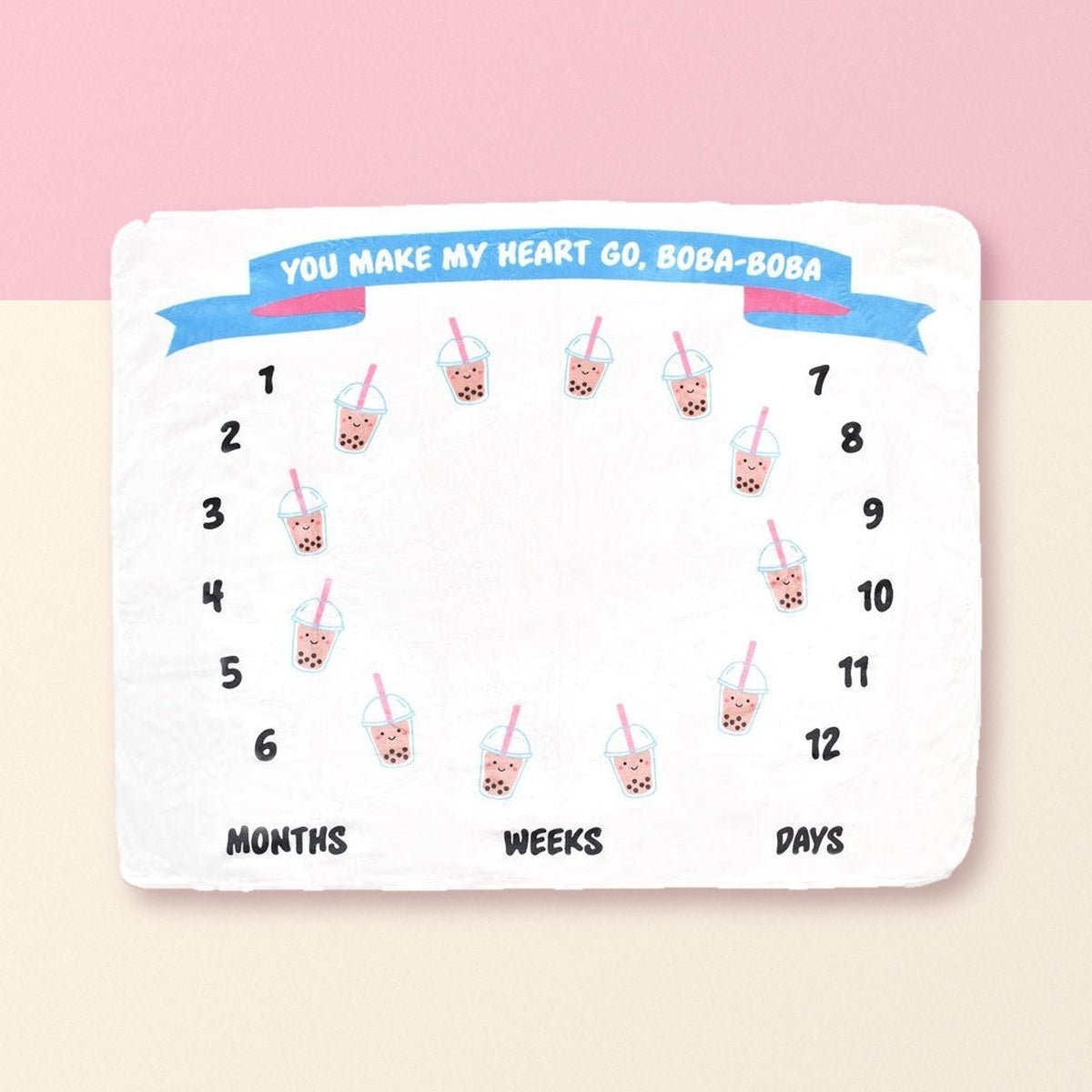 Boba Fleece Milestone Blanket by The Wee Been - BetterThanFlowers