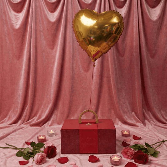 Gold Heart Shaped Balloon attached to your Hamper - BetterThanFlowers