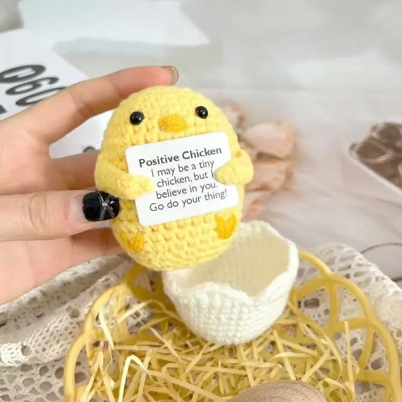 Handmade Knitted Positive Chicken - BetterThanFlowers