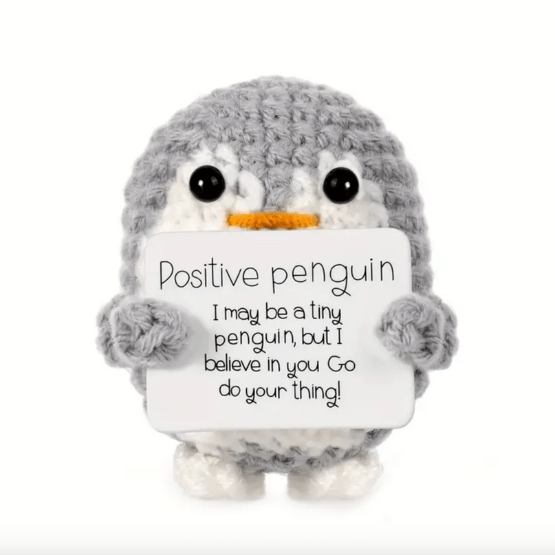 Handmade Knitted Positive Penguin - BetterThanFlowers