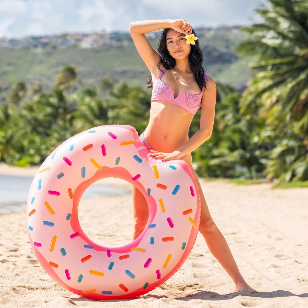 Inflatable Sprinkles Donut Pool Float Ring (107cm) - BetterThanFlowers