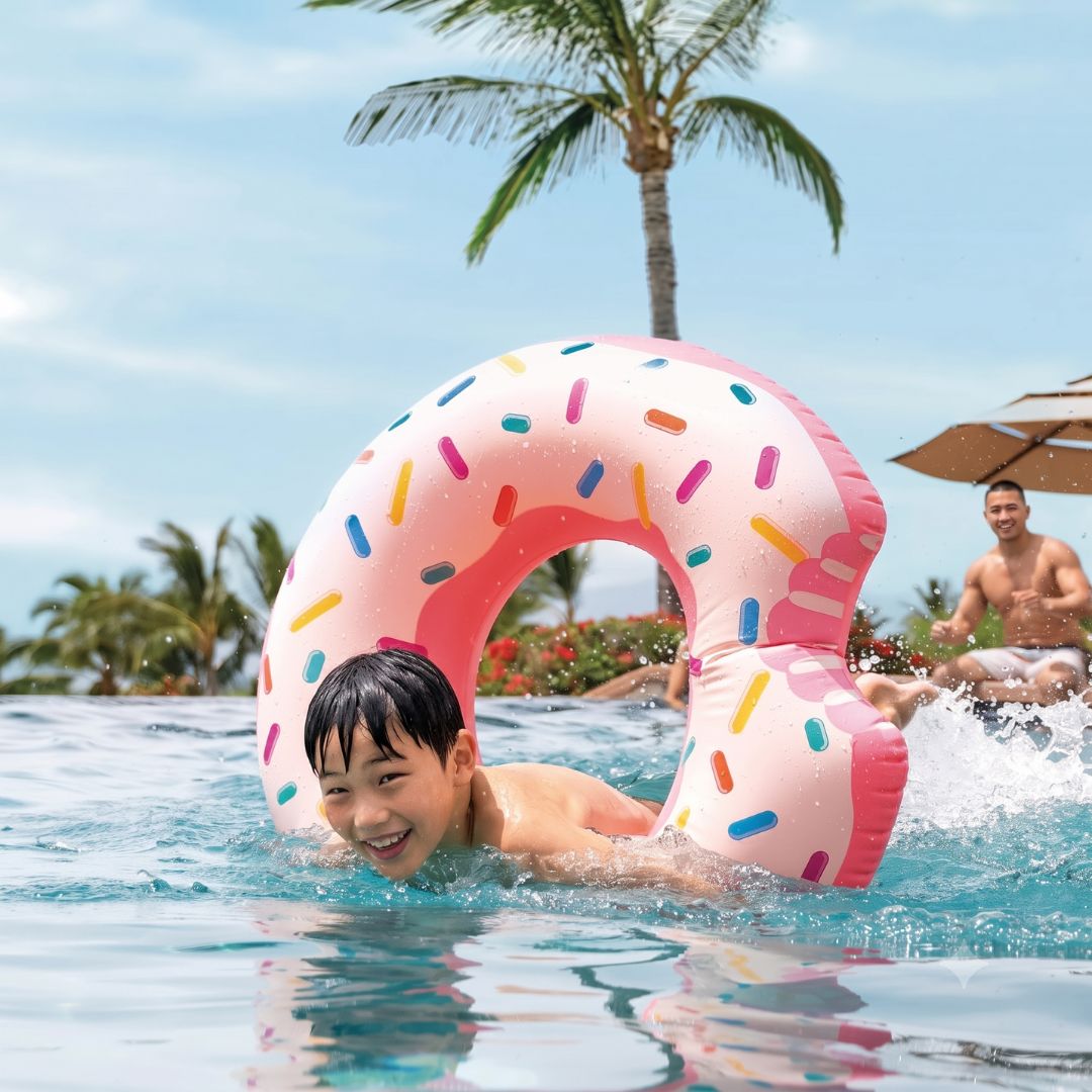 Inflatable Sprinkles Donut Pool Float Ring (107cm) - BetterThanFlowers