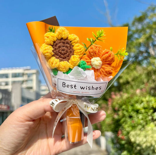 Mini Crochet Flower Bouquet (Multiple Color Options) - BetterThanFlowers