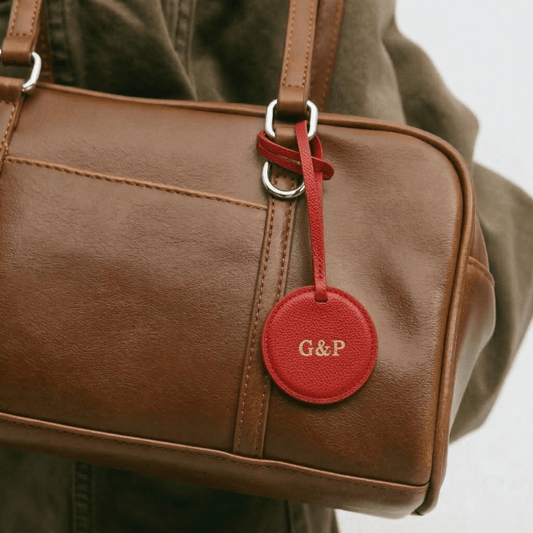 Personalized Leather Bag Charm (Multiple Color Options) - BetterThanFlowers