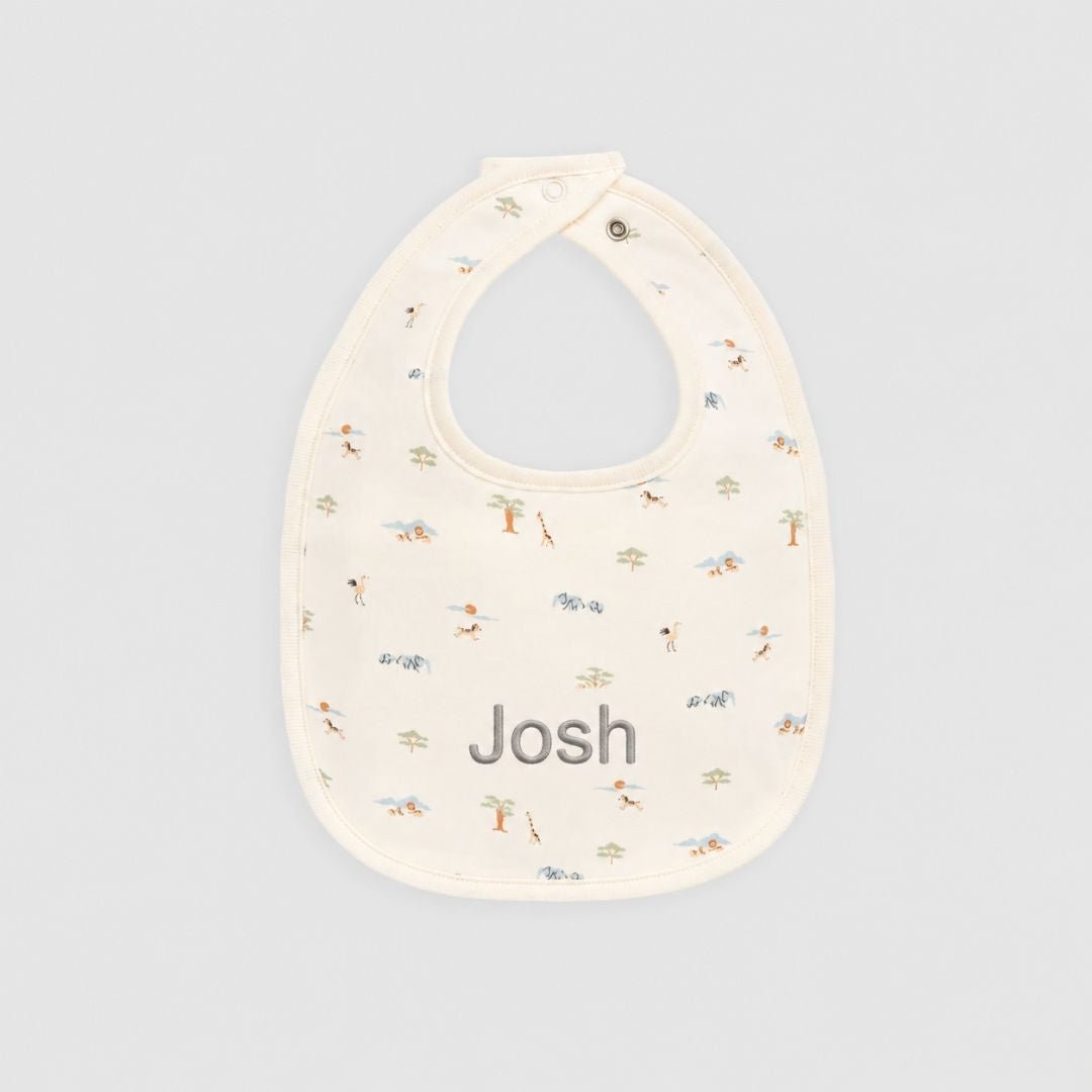 Personalized Organic Cotton Bib by Jamie Kay (Multiple Design Options) - BetterThanFlowers