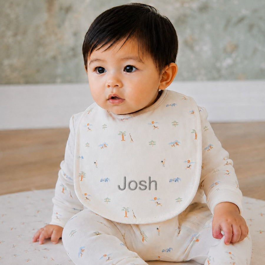 Personalized Organic Cotton Bib by Jamie Kay (Multiple Design Options) - BetterThanFlowers