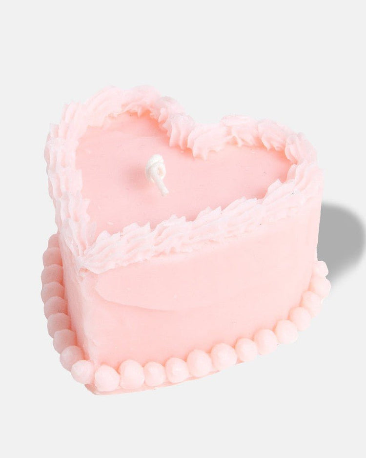 Pink Heart Shaped Cake Candle - BetterThanFlowers
