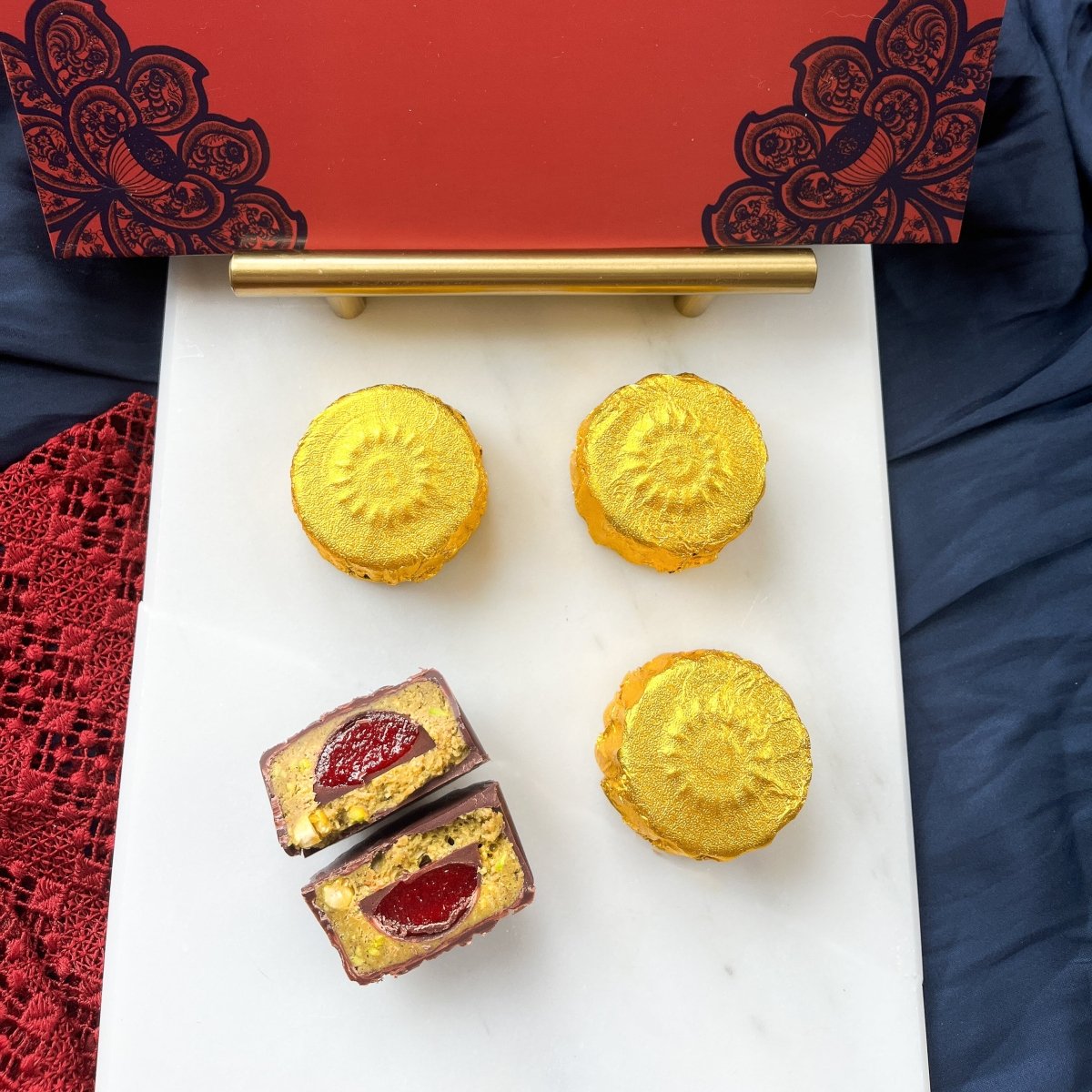 Pistachio Chocolate Mooncakes by Conspiracy Chocolate - BetterThanFlowers