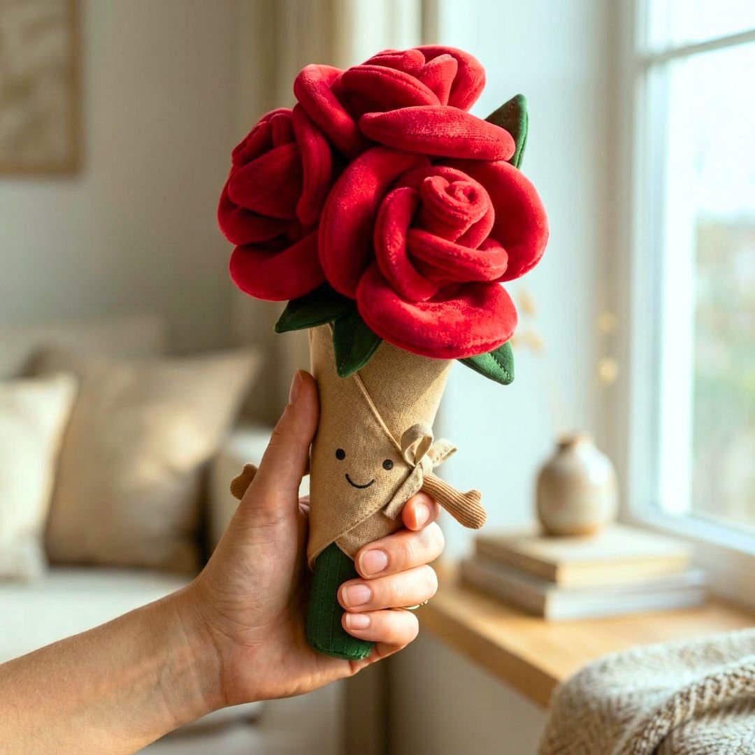 絨毛玫瑰花束 - BetterThanFlowers