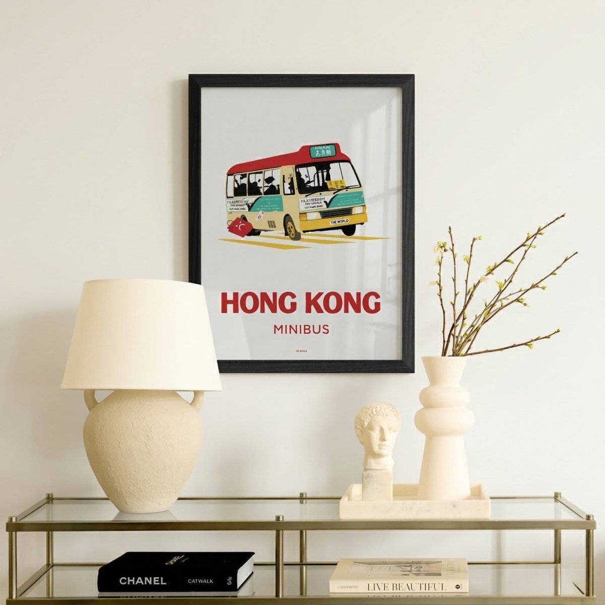 Red Minibus Offset by Tiny Island - BetterThanFlowers