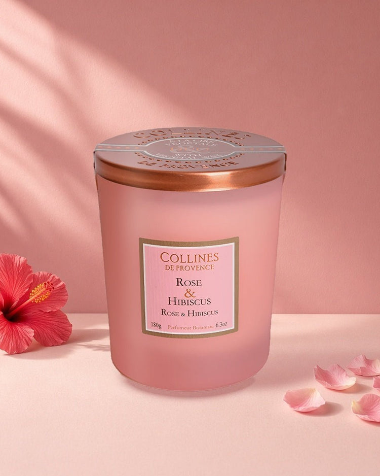 Rose & Hibiscus Candle by Collines de Provence - BetterThanFlowers