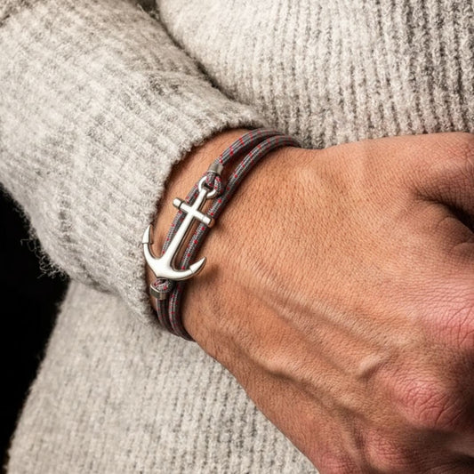 Silver Anchor Bracelet by Premices (Multiple Color Options) - BetterThanFlowers