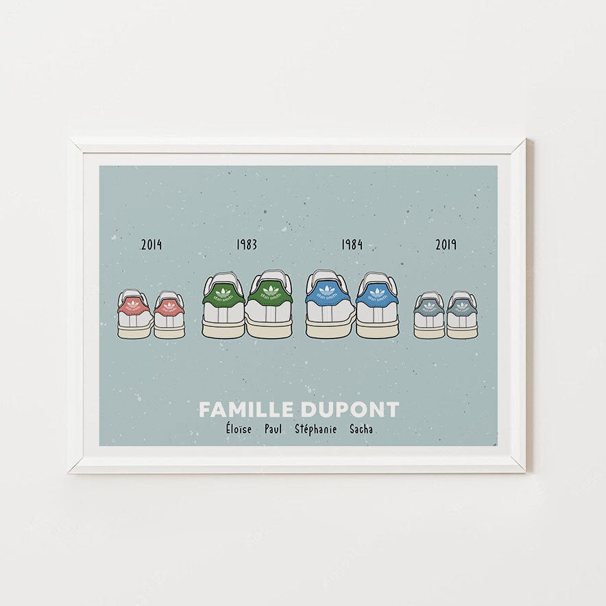 Sneakers family poster - BetterThanFlowers