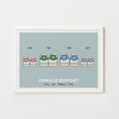 Sneakers family poster - BetterThanFlowers
