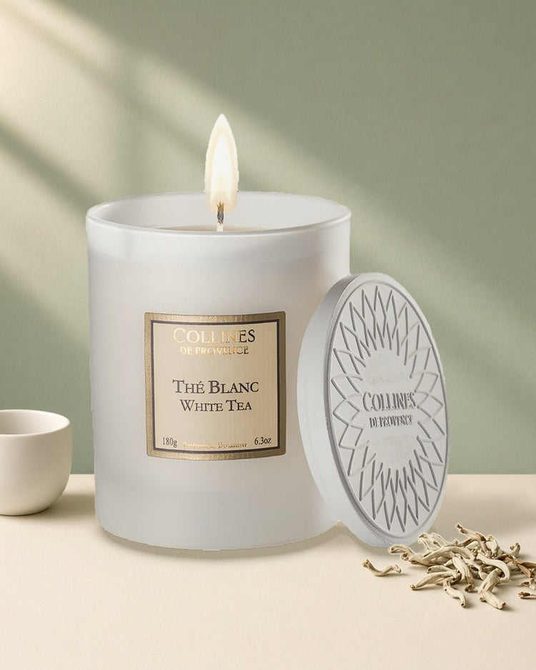 White Tea Candle by Collines de Provence - BetterThanFlowers