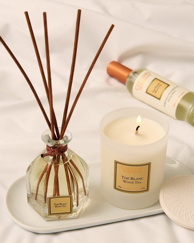 White Tea Candle by Collines de Provence - BetterThanFlowers