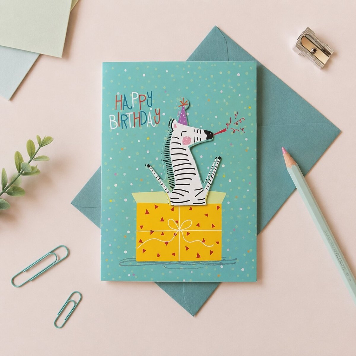 Zebra Party Box Greeting Card - BetterThanFlowers