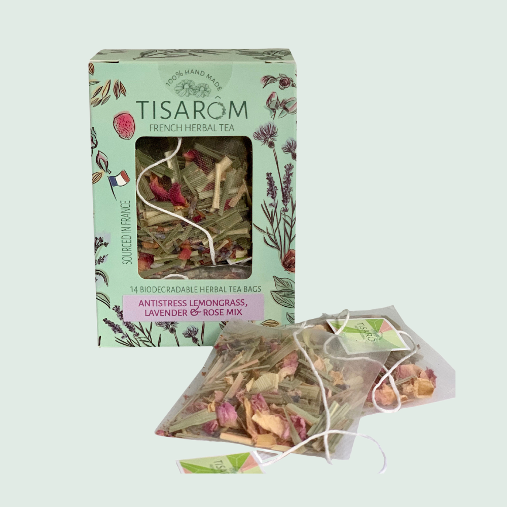 French Herbal Tea By Tisarom - Anti-Stress Lemongrass & Lavender Mix
