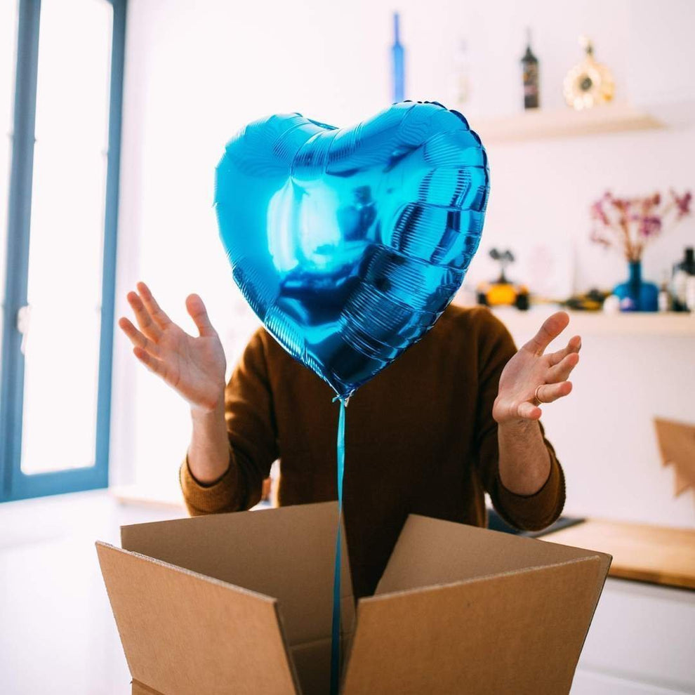 A second Deep Blue Heart Shaped Balloon - BetterThanFlowers