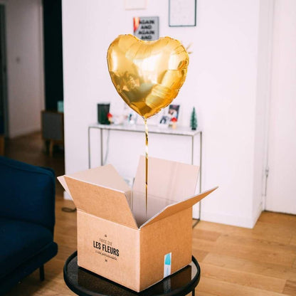 A second Gold Heart Shaped Balloon - BetterThanFlowers