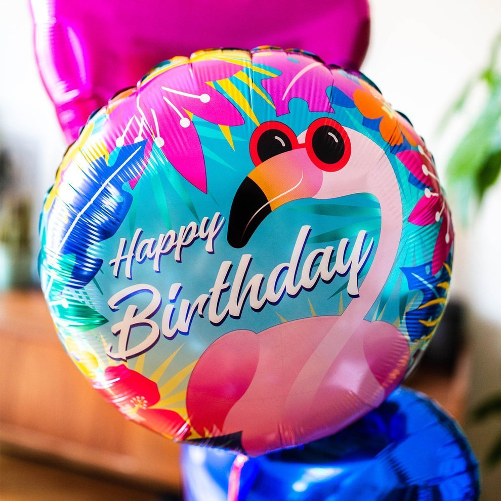 A second Happy Birthday Flamingo Balloon - BetterThanFlowers