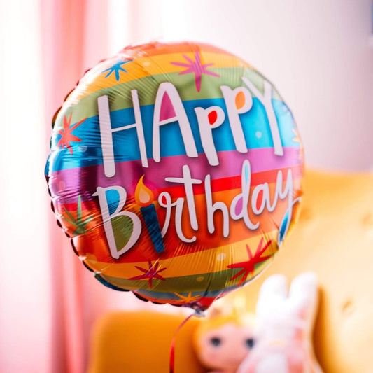額外的生日快樂氣球(彩虹版)